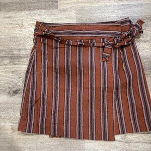 Six One Eight Striped Wrap Skirt